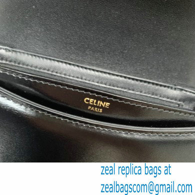 celine Teen Besace Triomphe in shiny calfskin Black