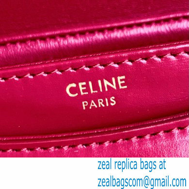 celine Teen Besace Triomphe in shiny calfskin Carmin - Click Image to Close