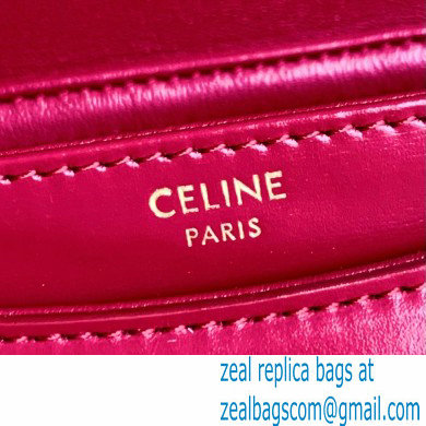 celine Teen Besace Triomphe in shiny calfskin Carmin