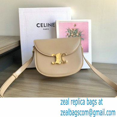 celine Teen Besace Triomphe in shiny calfskin nude - Click Image to Close