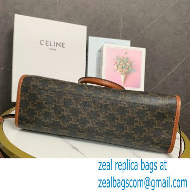 celine mini horizontal cabas in Triomphe Canvas and calfskin Tan - Click Image to Close