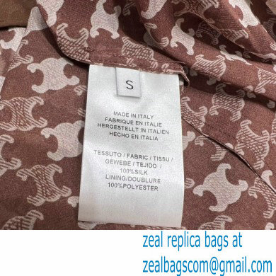 celine triomphe LOGO PRINTED Long-Sleeved Dress 2022