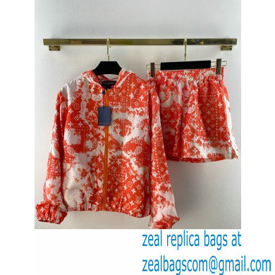 louis vuitton jacket and shorts red 2022