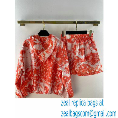 louis vuitton jacket and shorts red 2022