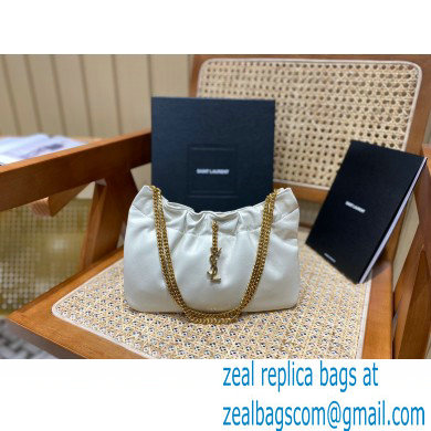 saint laurent mini leather shoulder bag 681632 white 2022 (original quality)