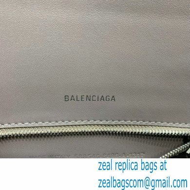 BALENCIAGAHourglass Small Handbag in dark gray shiny box calfskin 2022 - Click Image to Close