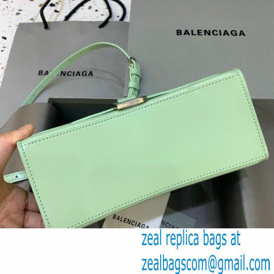 BALENCIAGAHourglass Small Handbag in light green shiny box calfskin 2022 - Click Image to Close