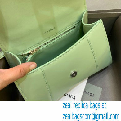 BALENCIAGAHourglass Small Handbag in light green shiny box calfskin 2022 - Click Image to Close