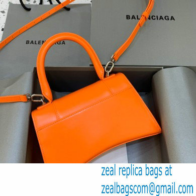 BALENCIAGAHourglass Small Handbag in orange shiny box calfskin 2022