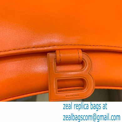 BALENCIAGAHourglass Small Handbag in orange shiny box calfskin 2022