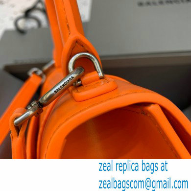 BALENCIAGAHourglass Small Handbag in orange shiny box calfskin 2022