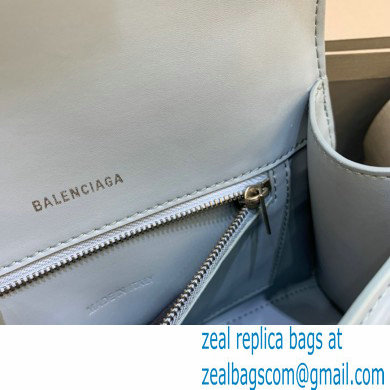 BALENCIAGAHourglass Small Handbag in sky blue shiny box calfskin 2022
