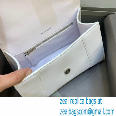 BALENCIAGAHourglass Small Handbag in so white shiny box calfskin 2022