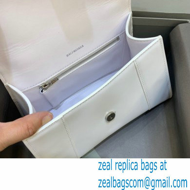 BALENCIAGAHourglass Small Handbag in so white shiny box calfskin 2022 - Click Image to Close