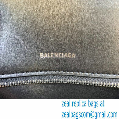 BALENCIAGA Hourglass Small Handbag in black glitter material 2022 - Click Image to Close