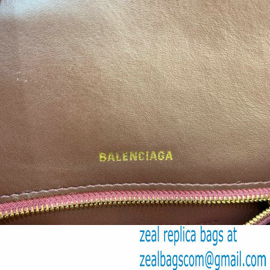 BALENCIAGA Hourglass Small Handbag in dark red shiny crocodile embossed calfskin 2022 - Click Image to Close