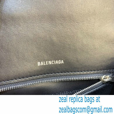 BALENCIAGA Hourglass Small Handbag in grey glitter material 2022 - Click Image to Close