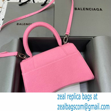 BALENCIAGA Hourglass Small Handbag in pink washed denim 2022