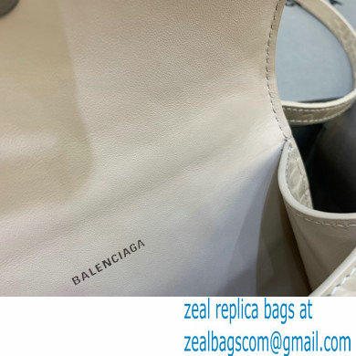 BALENCIAGA Hourglass XS Handbag in creamy crocodile embossed calfskin 2022 - Click Image to Close