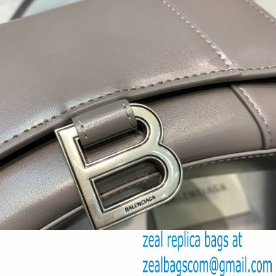 BALENCIAGA Hourglass XS Handbag in dark gray shiny box calfskin 2022 - Click Image to Close