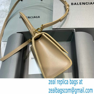 BALENCIAGA Hourglass XS Handbag in gray shiny box calfskin 2022 - Click Image to Close