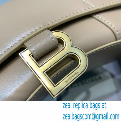 BALENCIAGA Hourglass XS Handbag in gray shiny box calfskin 2022 - Click Image to Close