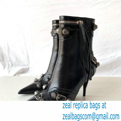 Balenciaga Arena lambskin Cagole Booties Black 2022