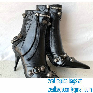 Balenciaga Arena lambskin Cagole Booties Black 2022