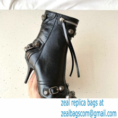 Balenciaga Arena lambskin Cagole Booties Black 2022