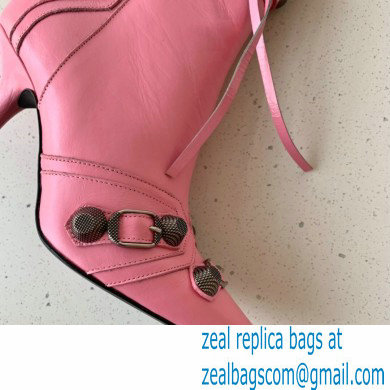 Balenciaga Arena lambskin Cagole Booties Pink 2022 - Click Image to Close