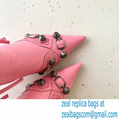 Balenciaga Arena lambskin Cagole Booties Pink 2022 - Click Image to Close