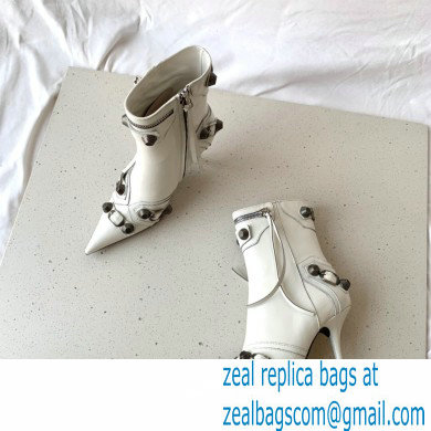 Balenciaga Arena lambskin Cagole Booties White 2022 - Click Image to Close