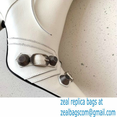 Balenciaga Arena lambskin Cagole Booties White 2022 - Click Image to Close