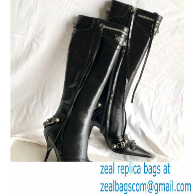 Balenciaga Arena lambskin Cagole Boots Black 2022 - Click Image to Close