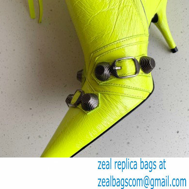 Balenciaga Arena lambskin Cagole Boots Neon Yellow 2022