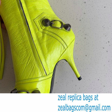 Balenciaga Arena lambskin Cagole Boots Neon Yellow 2022