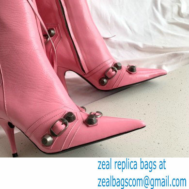 Balenciaga Arena lambskin Cagole Boots Pink 2022