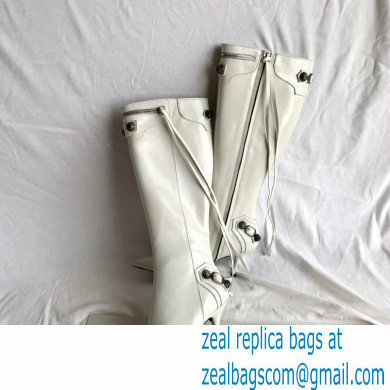 Balenciaga Arena lambskin Cagole Boots White 2022 - Click Image to Close