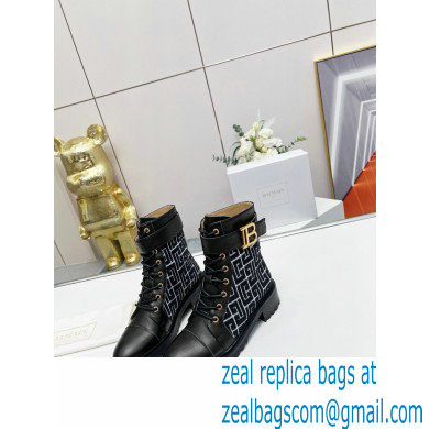 Balmain Bicolor jacquard Ranger Romy ankle boots 01 2022