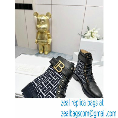 Balmain Bicolor jacquard Ranger Romy ankle boots 01 2022