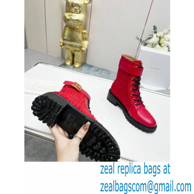 Balmain Bicolor jacquard Ranger Romy ankle boots 02 2022 - Click Image to Close