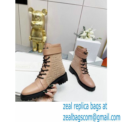 Balmain Bicolor jacquard Ranger Romy ankle boots 03 2022 - Click Image to Close