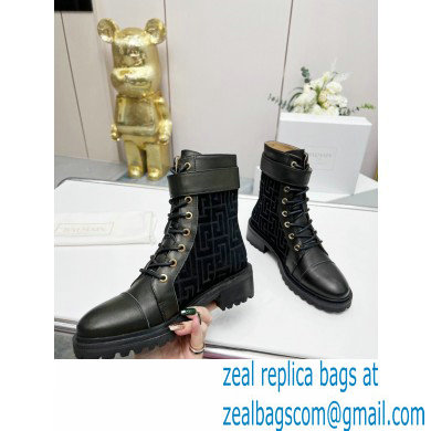 Balmain Bicolor jacquard Ranger Romy ankle boots 06 2022