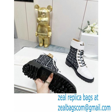 Balmain Bicolor jacquard Ranger Romy ankle boots 09 2022 - Click Image to Close