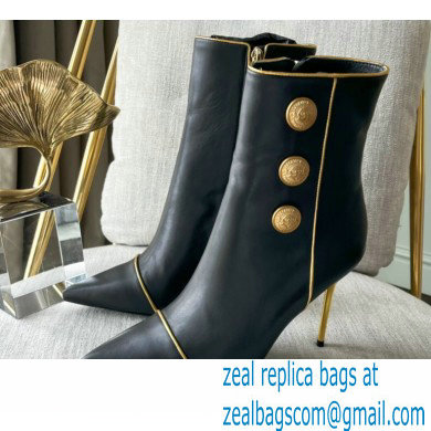 Balmain Heel 9.5cm Roni ankle boots Leather Black 2022