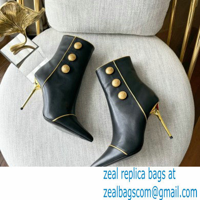 Balmain Heel 9.5cm Roni ankle boots Leather Black 2022 - Click Image to Close