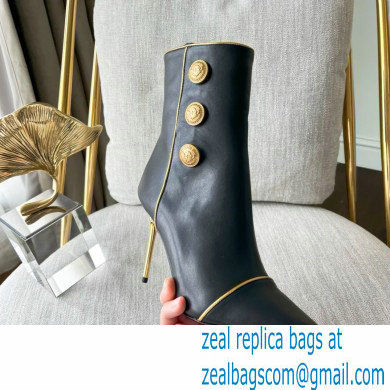 Balmain Heel 9.5cm Roni ankle boots Leather Black 2022 - Click Image to Close
