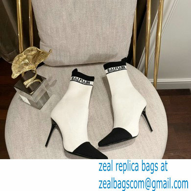 Balmain Heel 9.5cm Skye stretch knit ankle boots 01 2022