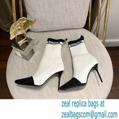 Balmain Heel 9.5cm Skye stretch knit ankle boots 01 2022