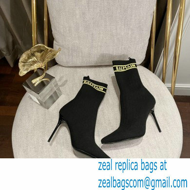 Balmain Heel 9.5cm Skye stretch knit ankle boots 02 2022 - Click Image to Close